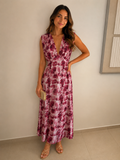 Vestido de Chiffon cor de vinho