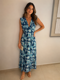 Vestido de Chiffon Azul