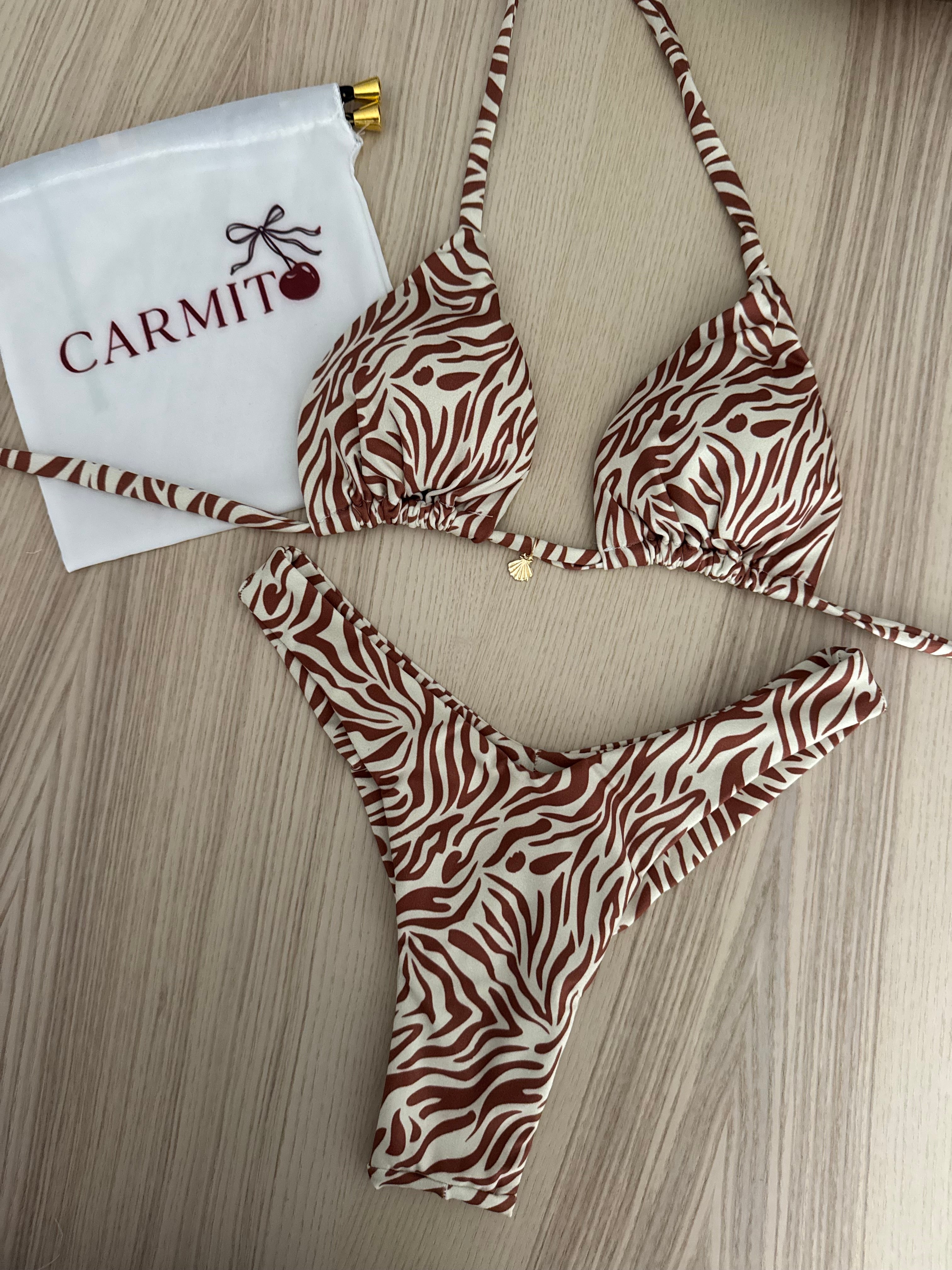 Bikini Animal Castanho
