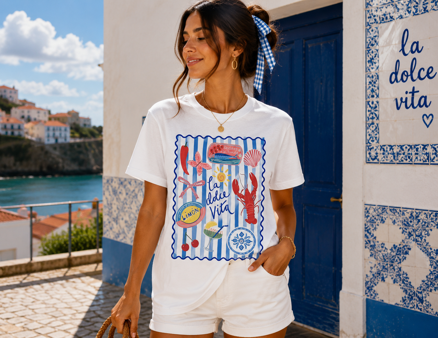 Tshirt La Dolce Vita Azul
